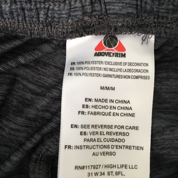 Above The Rim Grey Basketball Shorts (Size M) - Picture 5 of 6